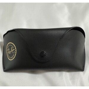 Authentic Ray-Ban Black Leather Sunglasses Snap Semi Hard Case